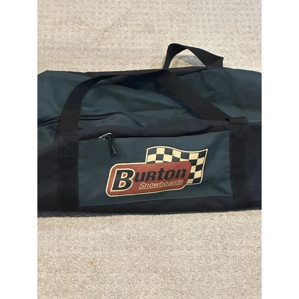 Burton Snowboards Gig Bag Board Case Forest Green Black Vintage Checkered Logo